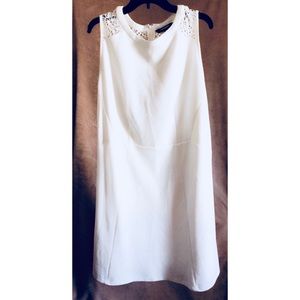 White formal knee length dress